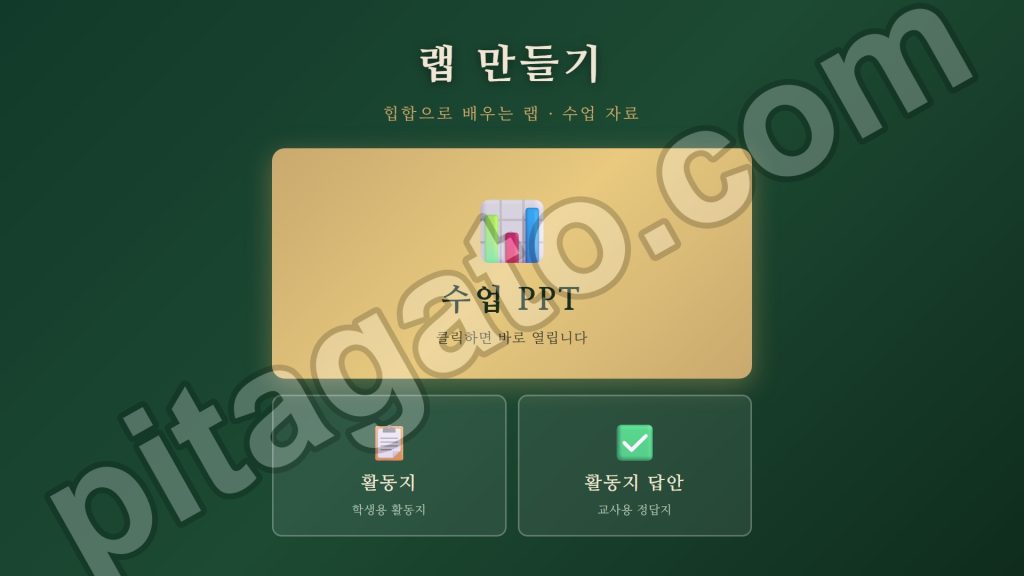 [음악 수업] 나도 래퍼! 힙합으로 배우는 '랩 만들기' 분석 및 창작 활동 세트 – HTML PPT + 활동지 + 답지