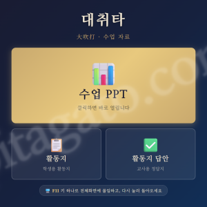 [국악/음악 수업] 위풍당당 조선의 군악 '대취타' 감상 및 활동 세트 - HTML PPT + 활동지 + 답지