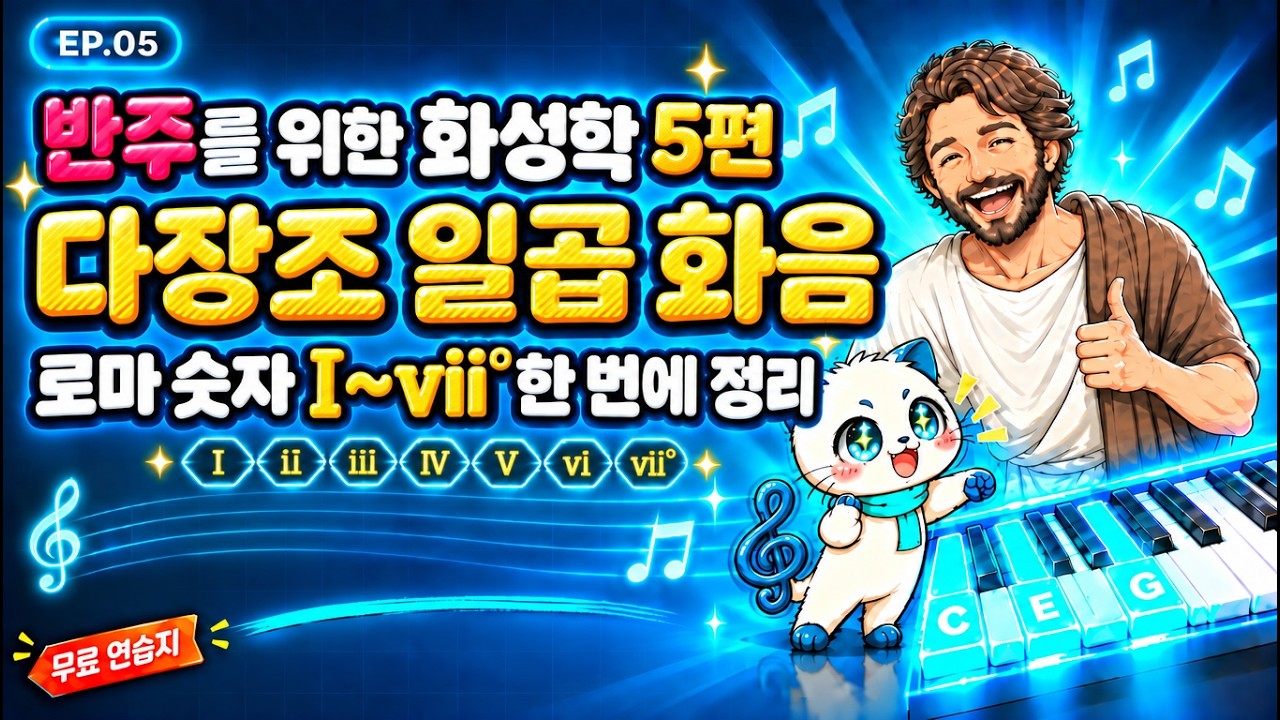 다장조의 일곱 화음과 로마 숫자 | 피타가토 화성학 5편