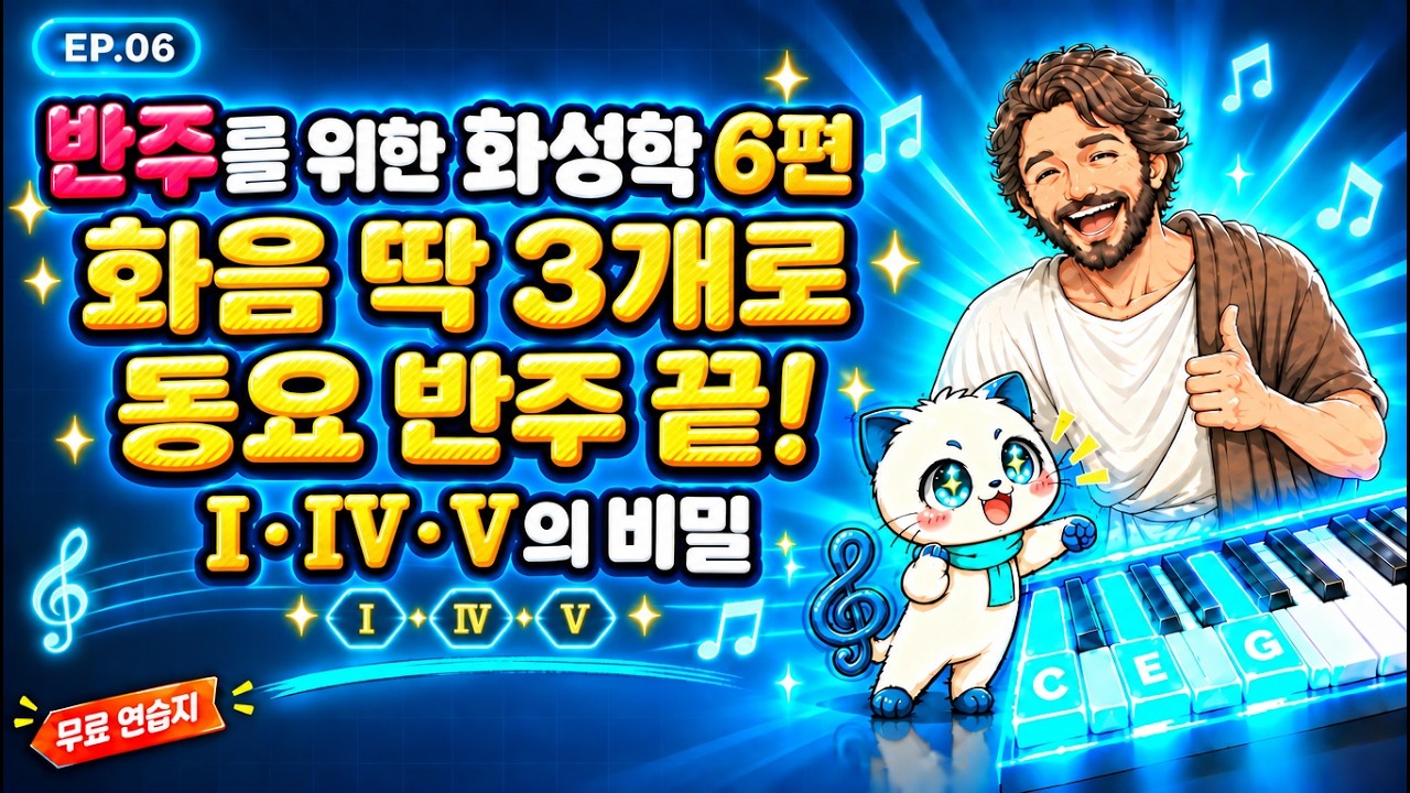 Ⅰ·Ⅳ·Ⅴ 세 화음이면 반주 끝! — 집·산책·집에 가고 싶은 세 화음으로 동요 반주 | 피타가토 화성학 6편